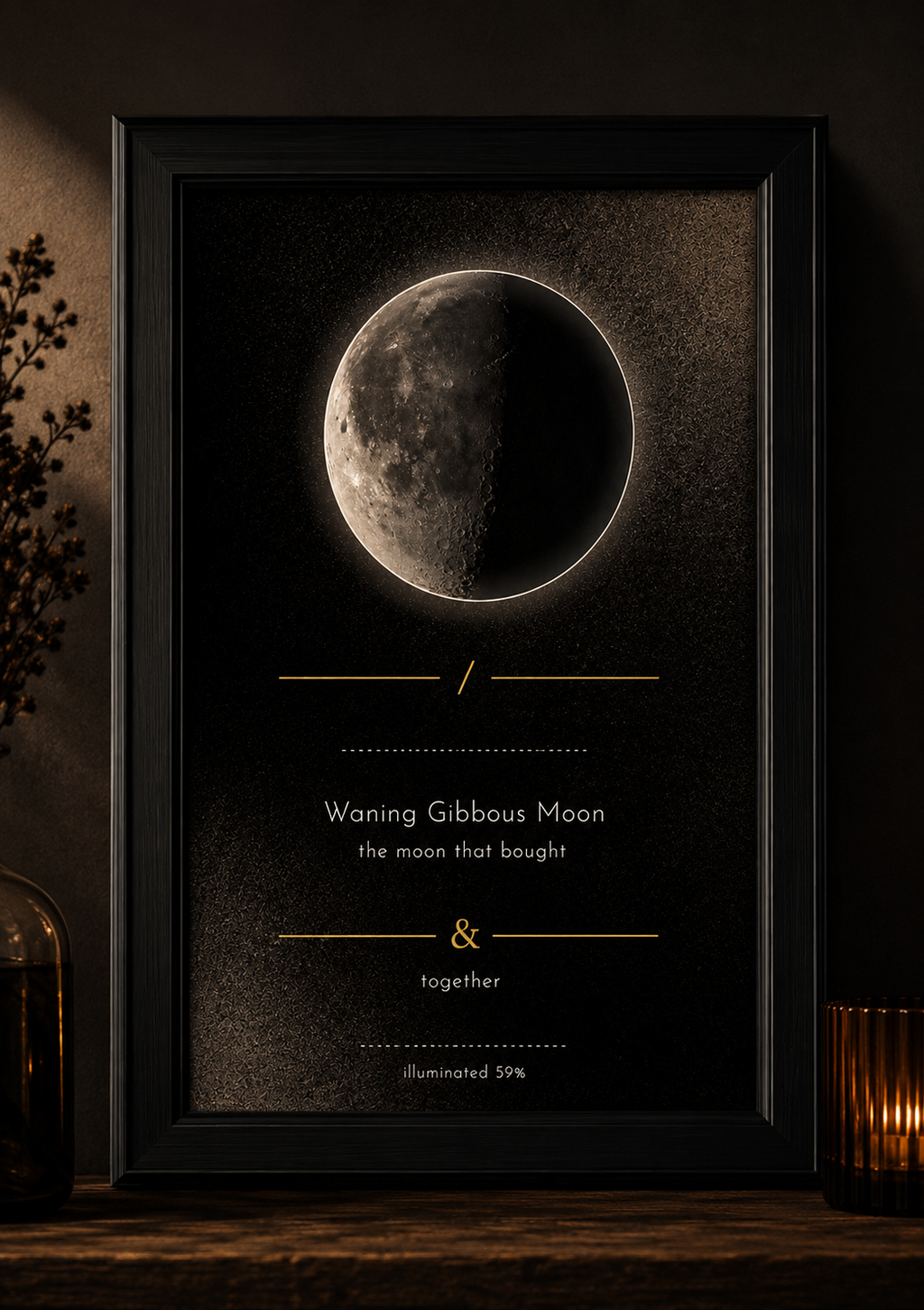 The Moon That Brought You Together| Personalised Anniversary Moon Phase Print