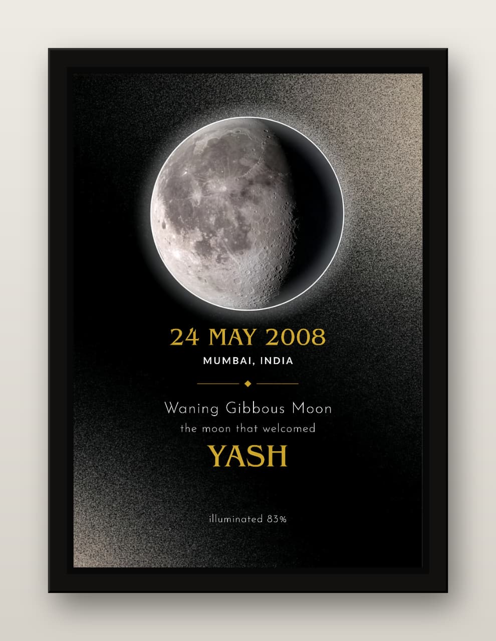 The Moon That Welcomed You | Personalized Birth Moon Phase Print