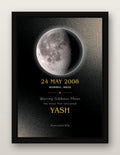 The Moon That Welcomed You | Personalized Birth Moon Phase Print