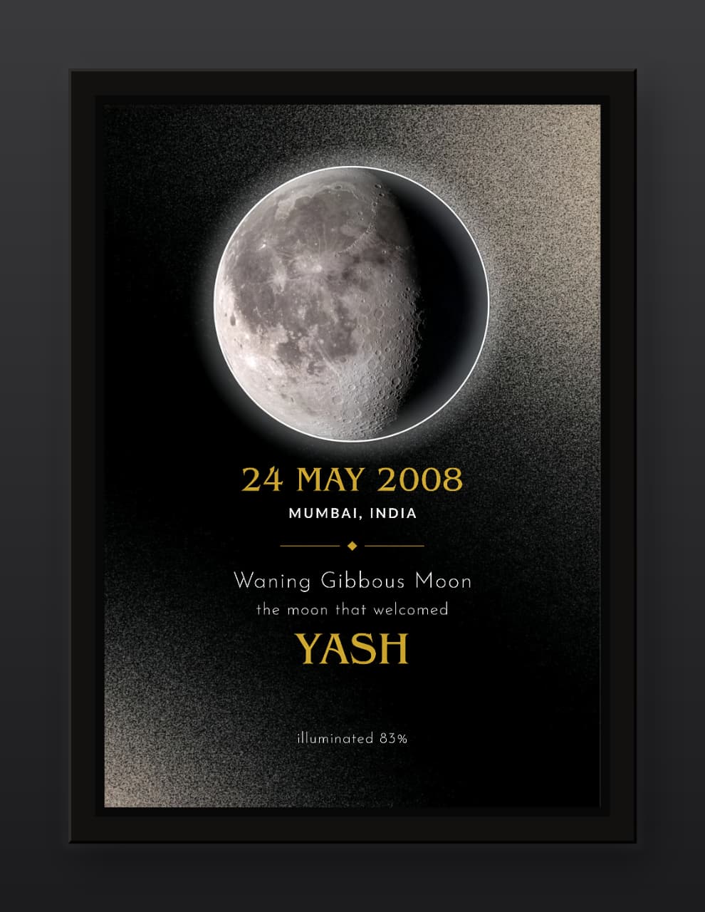 The Moon That Welcomed You | Personalized Birth Moon Phase Print
